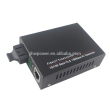 10 / 100M Single Fiber 1310 / 1550nm 80km PoE Media Converter, 10 / 100Base-T (X) bis 100Base-FX Fast Ethernet POE Konverter